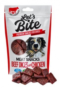 Brit Let's Bite Meat Snacks Beef Dices & Chicken 80g