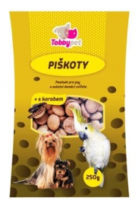 Piškoty TOBBY pro psy s KAROBEM 250g