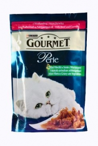 Gourmet Perle kapsa kočka s gril.hov. a mrkví 85g