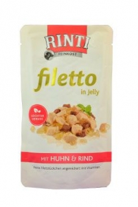 Rinti Dog Filetto kapsa kuře+hovězí v želé 125g