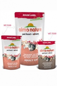 Almo Cat Nat.kočka Dry Rouge Label kočka losos 105g