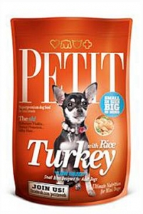 Petit Dry Adult Turkey with Rice Low Grain 300g