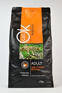 OK Cat Passion Adult Chicken Turkey 1,5kg