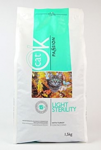 OK Cat Passion Light Sterility Turkey 1,5kg