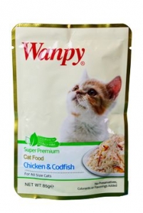 Wanpy Cat kapsa kuře + treska 85g