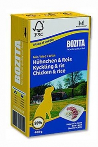 Bozita Dog kousky v želé s kuřetem a rýží Tetrap. 480g