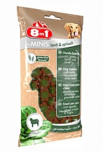 Pochoutka 8in1 Minis lamb & spinach 100g
