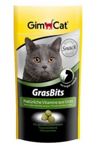 Gimcat Gras Bits Tablety  s kočičí trávou 40g