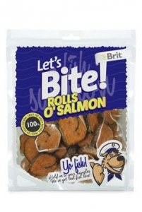Brit pochoutka Let's Bite Rolls o'Salmon 80g