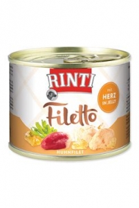 Rinti Dog Filetto konzerva kuře+kuř.srdce v želé 210g