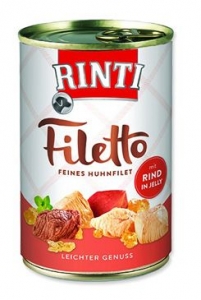 Rinti Dog Filetto konzerva kuře+hovězí v želé 420g