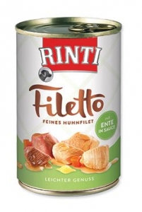 Rinti Dog Filetto konzerva kuře+kachna ve šťávě 420g