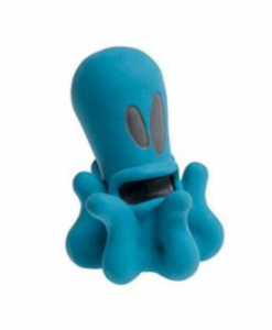 Hračka pes Příšerka chobotnice modrá 12cm latex